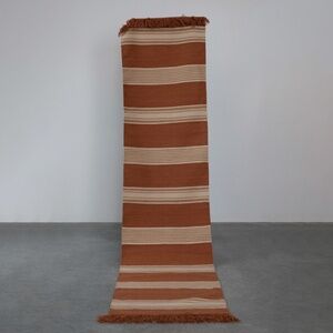 NWT Creative Co-Op Handwoven Wool and Cotton Kilim Floor Runner and Fringe